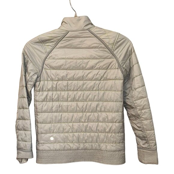 Lululemon The Bomb Bomber Quilted Reversible Jacket‎ Grey Size 2 - Picture 3 of 9